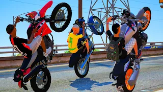 GTA 5 VIDA REAL: FUI NA RUA DO GRAU COM MEUS AMIGOS DE MOTO NOVA