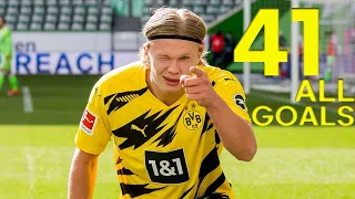 [JUST6M]Erling Haaland All 41 Goals 2020-21 In Dortmund