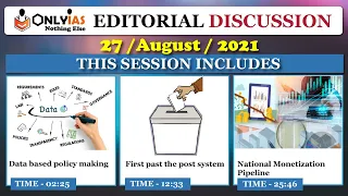 27 August 2021, Editorial Discussion and News Paper analysis |Sumit Rewri |The Hindu, Indian Express