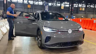 2024 Volkswagen ID4 test  On test track at Chicago auto show