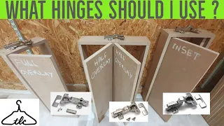 The Main Cabinet Hinge Types Explained || Concealed / Euro / Kitchen Hinges - Vid#72