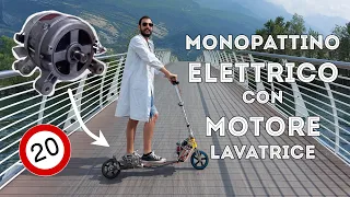 Monopattino Elettrico Con Motore di Lavatrice Riciclato da 600W Raggiunge i 20km/h - Fai Da Te