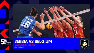 Serbia vs. Belgium | Match Highlights | CEV EuroVolley 2023 Women