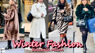 Elegant and Unique Winter Outfit 2024 | Street Style Looks in Milan