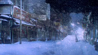 Chilling Snowstorm Sounds | Horror Ambience in an Empty City
