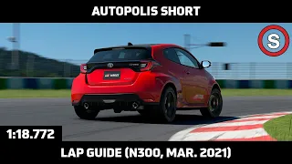 Gran Turismo Sport - Daily Race Lap Guide - Autopolis Short - Toyota GR Yaris (N300)