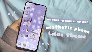 Unboxing Samsung galaxy a03 ll how to have an aesthetic phone android ✨