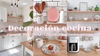 🌸 DECORACIÓN COCINA PEQUEÑA 🐇 PRIMAVERA 2024 + ESTACIÓN DE CAFE ☕️ NUEVA CAFETERA | CASA INFONAVIT