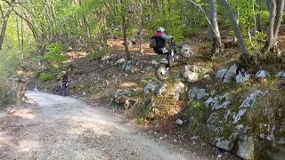 Montesa 301 remapped on slope with final step