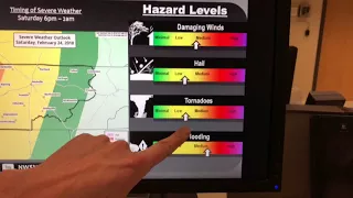 Update on severe thunderstorm and flooding potential on Saturday, February 24, 2018
