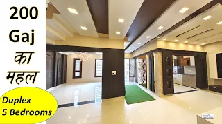 200 Sq Yard House Design with Royal Interiors | 5 BHK House Tour |  Duplex house with best interior