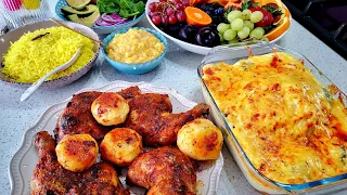 Some of the Traditional Cape Town Sunday lunches . Roasted Chicken and potatoes with all the sides.