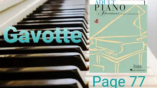 Gavotte - Adult Piano Adventures - All in One Piano Course - Book 1- Page 77