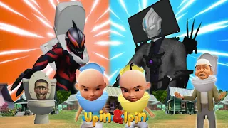 Upin Ipin dan Titan TV Ultraman Melawan Skibidi Toilet Belial