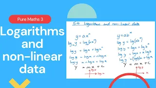 Logarithms and non-linear data (Edexcel IAL P3 5.4)