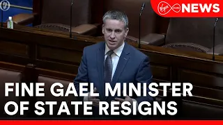 Minister of State Damien English has resigned after admitting an error in a planning application