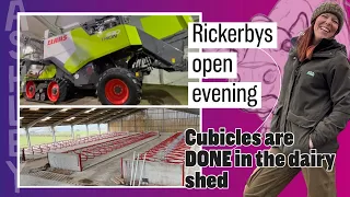 7 March Rickerbys open evening, one step closer in the dairy shed cubicles are in!