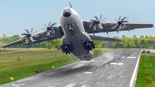 European Massive A-400M Goes Vertical During Extreme Short Takeoff