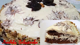 Торт Черный принц на кефире с черносливом и грецкими орехами/Cake Black Prince
