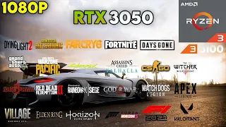 RTX 3050 8GB Test in 23 Games in 2022 | Ryzen 3 3100 | 16GB RAM | 1080p - DLSS- RTX