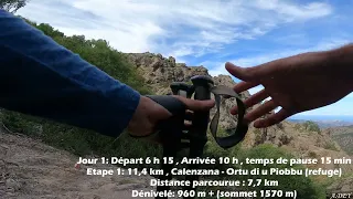 GR20 Explications 4K des 16 étapes, Corse, 7 jours, matériel, prix, dénivelé, drone, GoPro9 23/06/22