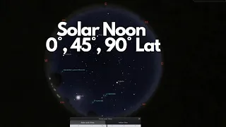 Solar Noon | Sun's Path | Equator & North Pole Time-lapse