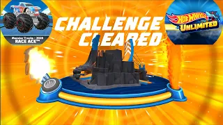 Hot Wheels Unlimited - Monster Truck Race Ace Unlock Winner in The Volcane Escape