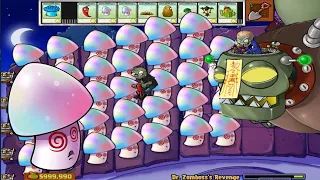 Plants vs Zombies Hack - 99 Hypno Shroom vs Dr Zomboss Fight