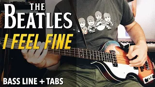 The Beatles - I Feel Fine /// BASS LINE [Play Along Tabs]