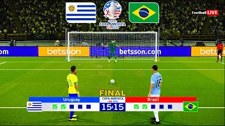 Uruguai x Brasil - Pênaltis | Final Copa América 2024 USA | Neymar x Nuñez | eFootball PES