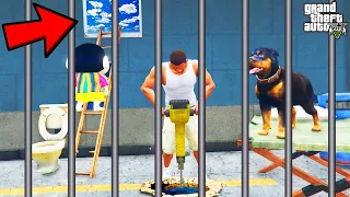 Franklin Try To ESCAPE SECRET PRISON in GTA 5 | SHINCHAN and CHOP