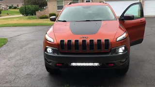 Nilight 22 inch Light bar install on my 2015 Jeep Cherokee Trailhawk