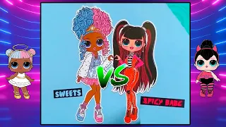 LOL OMG Sweets VS LOL OMG Spicy Babe /  LOL OMG Series 4 dolls from opposite clubs