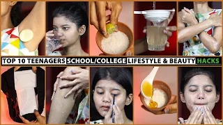 10 MUST Try LIFE & BEAUTY HACKS  For SCHOOL/OFFICE/COLLEGE Girls | Must Know | #schoolhacks