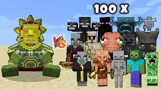 Barako The Sun Chief vs All Minecraft Mobs x100 - Barako (Mowzie's Mobs) vs All Mobs Army