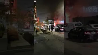 Toronto, Liberty Village on fire