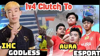 IHC Godless 1v4 Clutch To Aura Esports| Godless PubgM