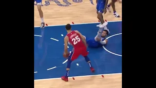 Ben Simmons playing bully ball... was this a foul??