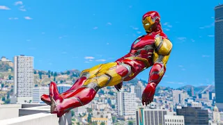 GTA 5 Iron Man Epic Stunts/Fails/Ragdolls - Iron-Man mod Gameplay Ep6 (Euphoria Ragdolls)