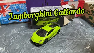Unboxing diecast Lamborghini Gallardo Superleggera from Tomica Premium