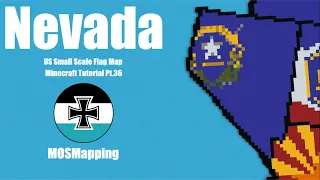 Nevada - Small Scale US State Flag Map Minecraft Tutorial [Part 36]