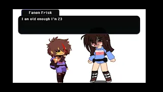 ||My frisk meets fanon frisk||Phenoixfoxfriskhere||Last bit of music belongs to Toby fox||