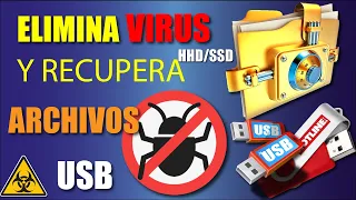 🤞COMO ELIMINAR VIRUS🦠🦠 DE MI USB SIN PROGRAMAS Y RECUPERAR ARCHIVOS OCULTOS📕📗📰📁📂🗂