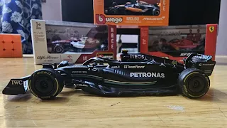 Lewis Hamilton 44 Bburago 1/43 F1 diecast unboxing. W14 E performance.