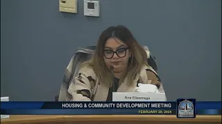 Housing & Community Development Committee Meeting 2-20-2024