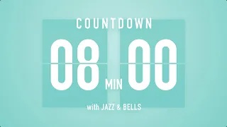 8 Minutes Countdown Timer Flip clock ♫ / Jazz ☕️