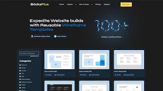 Build a webpage in BricksBuilder using BricksPlus Wireframes.