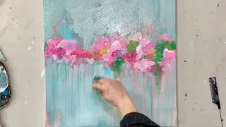 🌸 Abstract Flower Painting 😍 Acrylic - Step by Step - for beginners