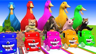 5 Giant Duck, Monkey, Piglet, chicken, dog, cat, cow, lion, Sheep, Transfiguration funny animal 2024