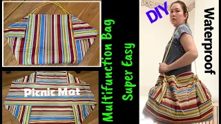 How To Make Tablecloth Bag 2 in 1 For Picnic Or Beach /Incredible Easy Step By Step Sewing Tutorial